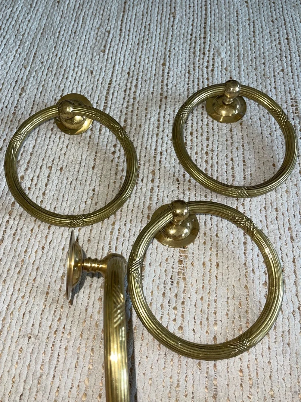 Vintage wall mount towel rings